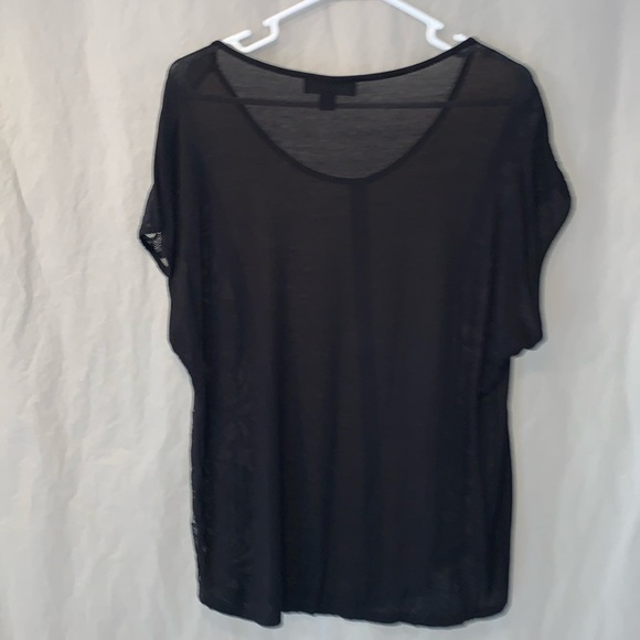 1x Mixed Media Forever 21 Plus Top Nude / Black Faux Leather & Lace - Picture 5 of 9